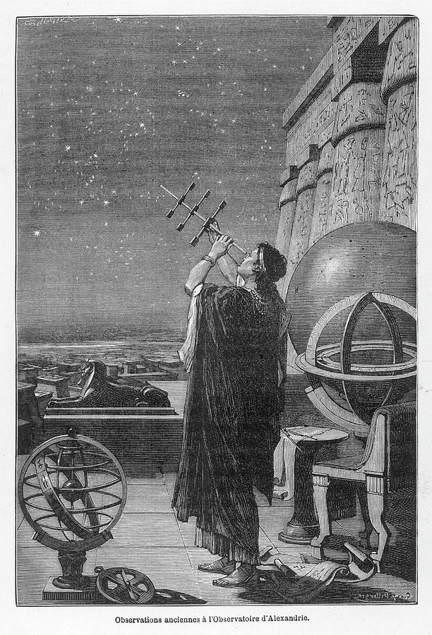 Alexandria Observatory An Astronomer Drawing by Mary Evans Picture Library