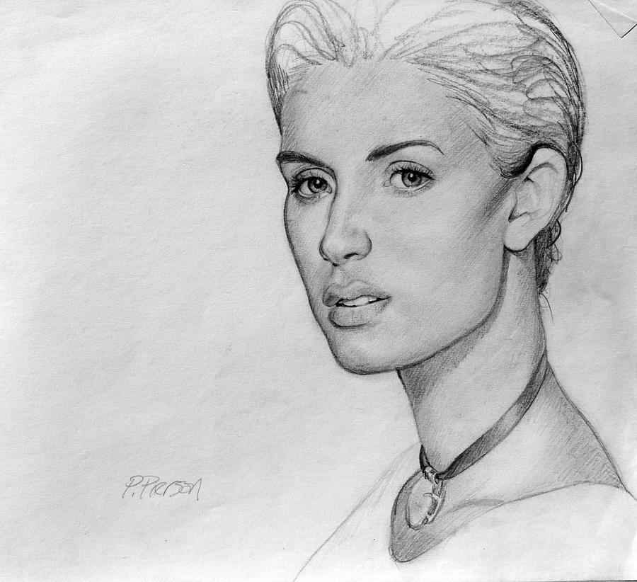 Necklace Drawing - Alexis by Patrick Anthony Pierson