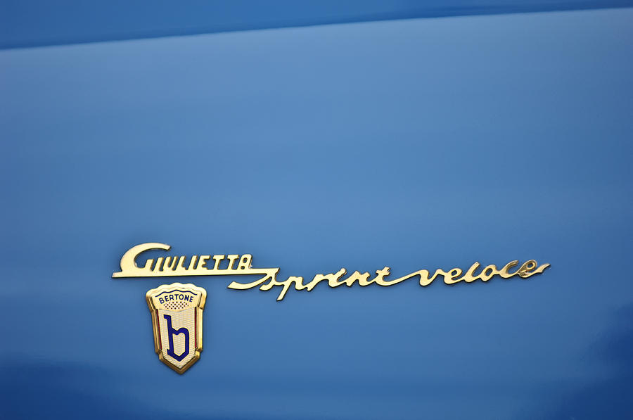 Alfa Romeo Giulietta Sprint Veloce Emblem Photograph by Jill Reger