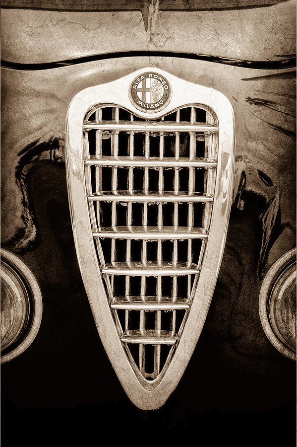 Alfa Romeo Milano Grille Emblem Photograph by Jill Reger
