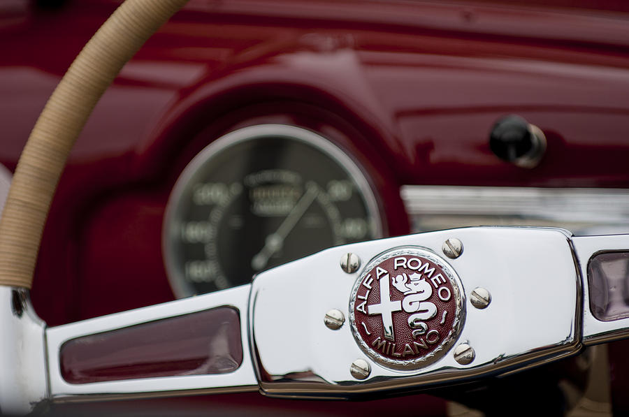Alfa Romeo Steering Wheel Photograph by Jill Reger