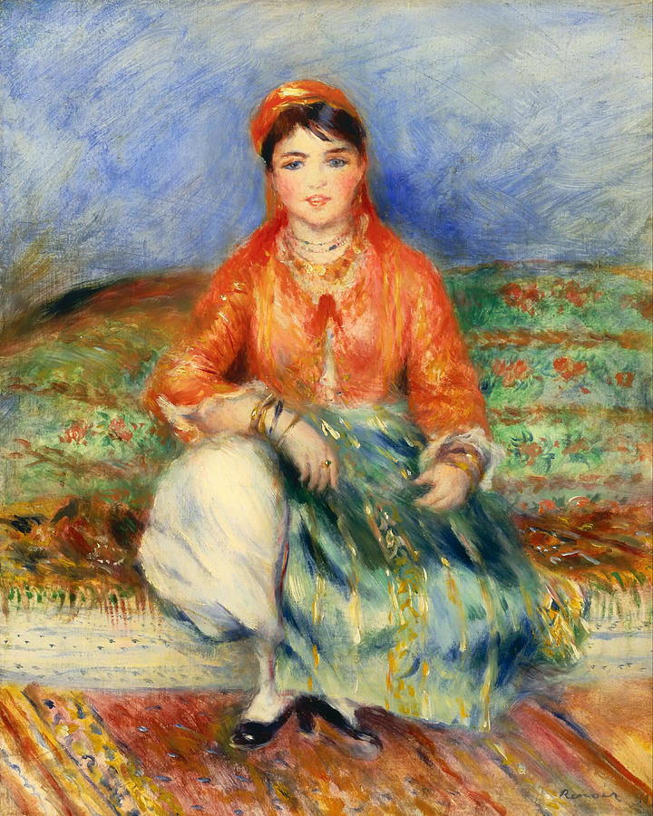 Vintage Painting - Algerian Girl by Mountain Dreams