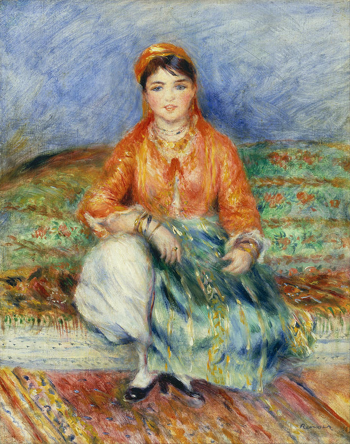 Algerian Girl Painting by Pierre-Auguste Renoir