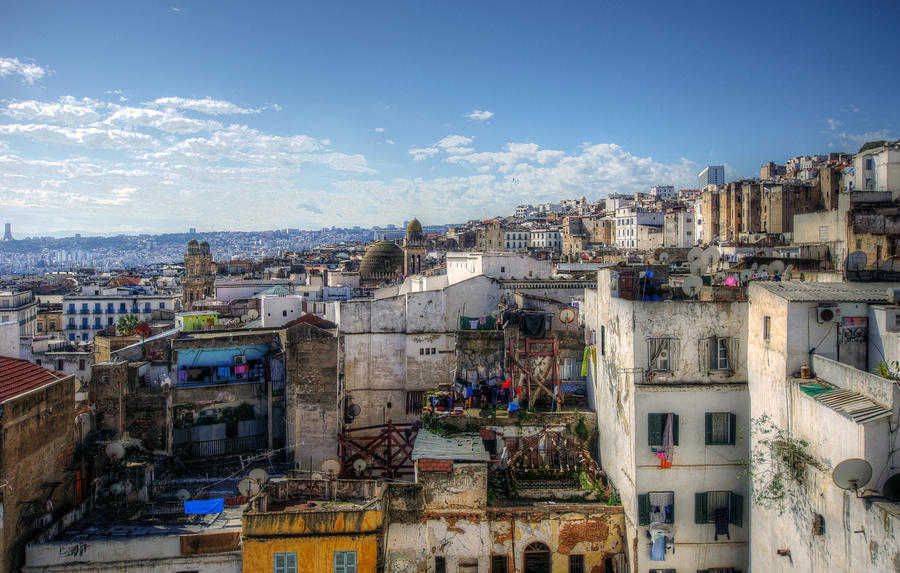 Algiers Kasbah rooftops aerial view Photograph by Mariusz Kluzniak