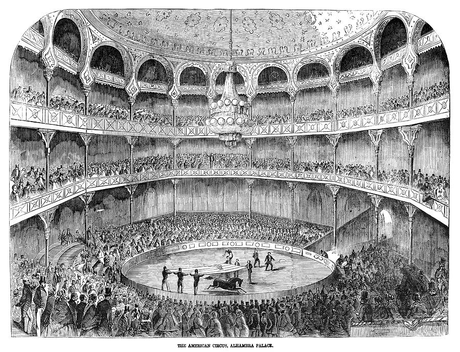 Alhambra Theatre Circus Painting by Granger
