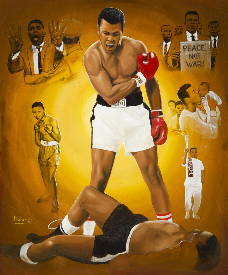 Sports Painting - Ali The Greatest by Kolongi TheArtist