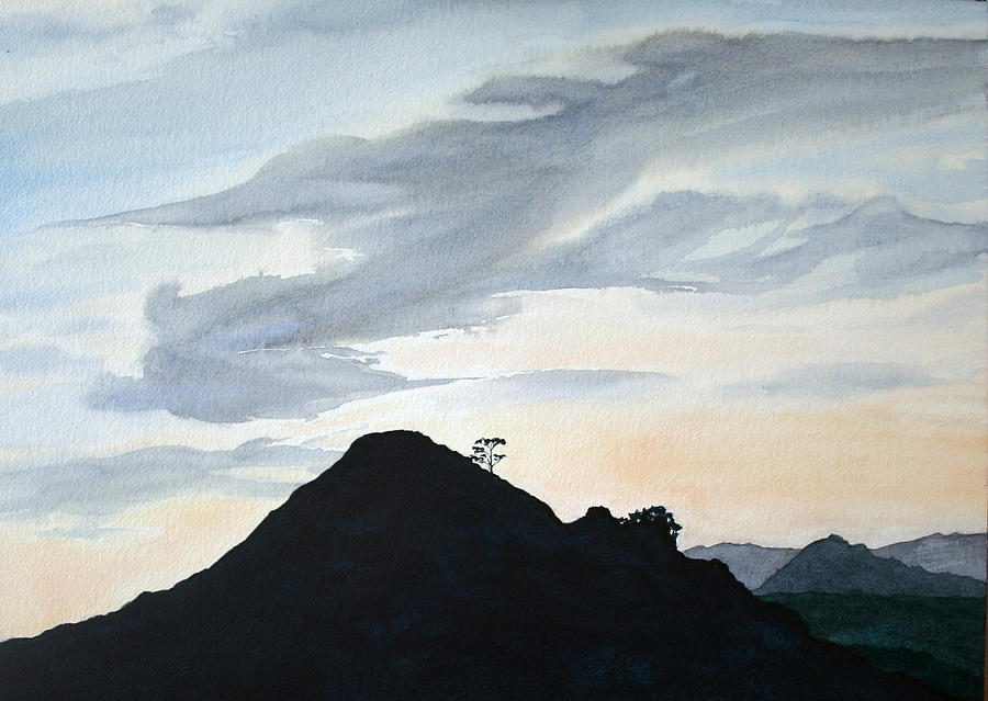 Alicante Sunset Painting by Monika Degan