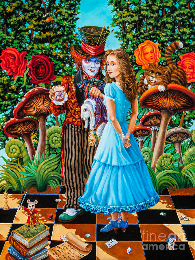 Alice and Mad Hatter. Part 2 Painting by Igor Postash