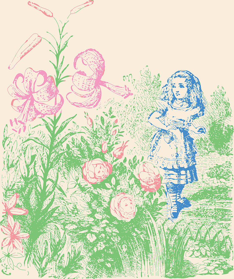 Alice In Wonderland Flowers Drawing Artsied