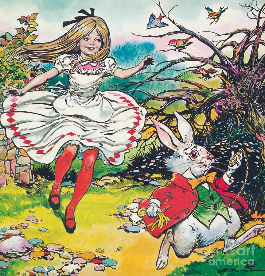 Alice In Wonderland Movie Painting - Alice in Wonderland by Jesus Blasco