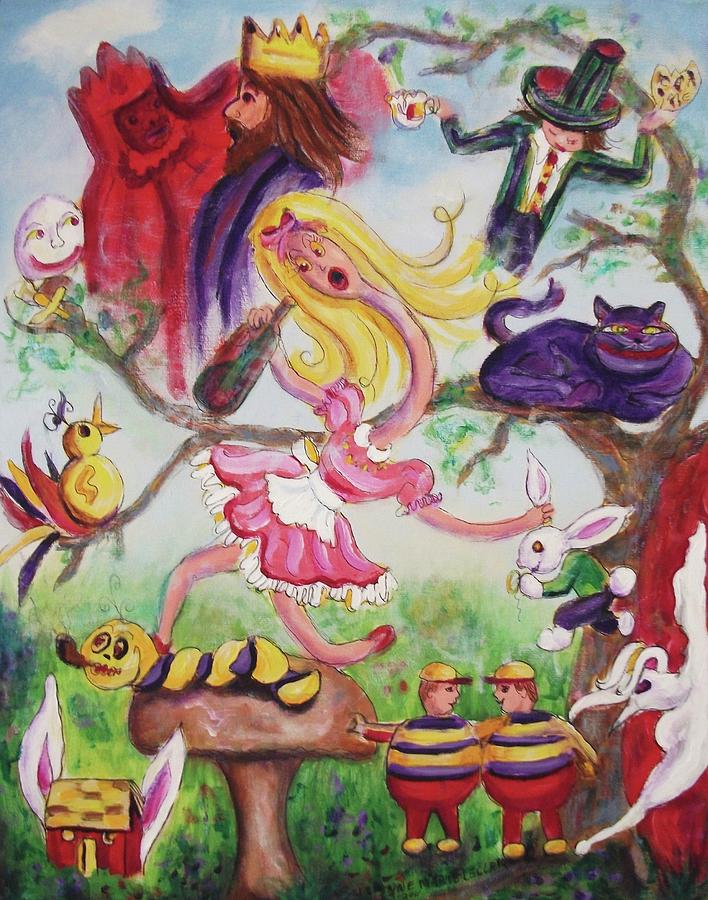 Fantasy Painting - Alice in Wonderland by Suzanne  Marie Leclair