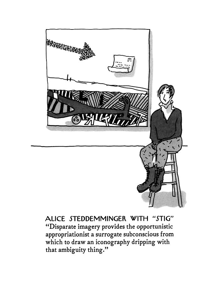 Alice Steddemminger With Stig
Disparate Imagery Drawing by Michael Crawford