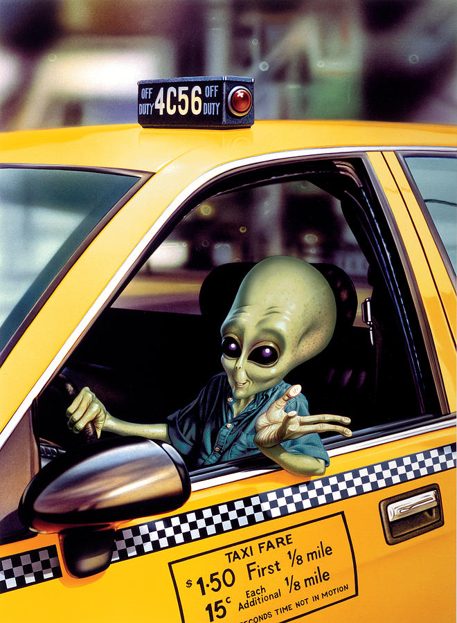 Fantasy Photograph - Alien Cab by MGL Meiklejohn Graphics Licensing
