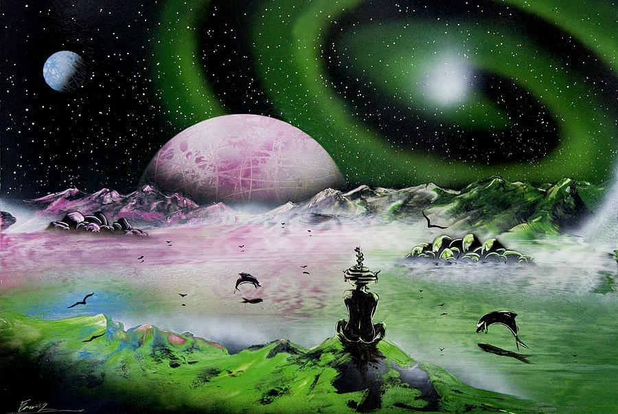 Alien Connction Painting by Ronny Or Haklay