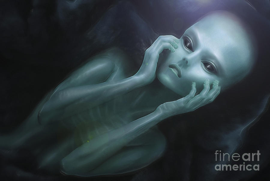 Science Fiction Digital Art - Alien Fetus by Silvio Schoisswohl