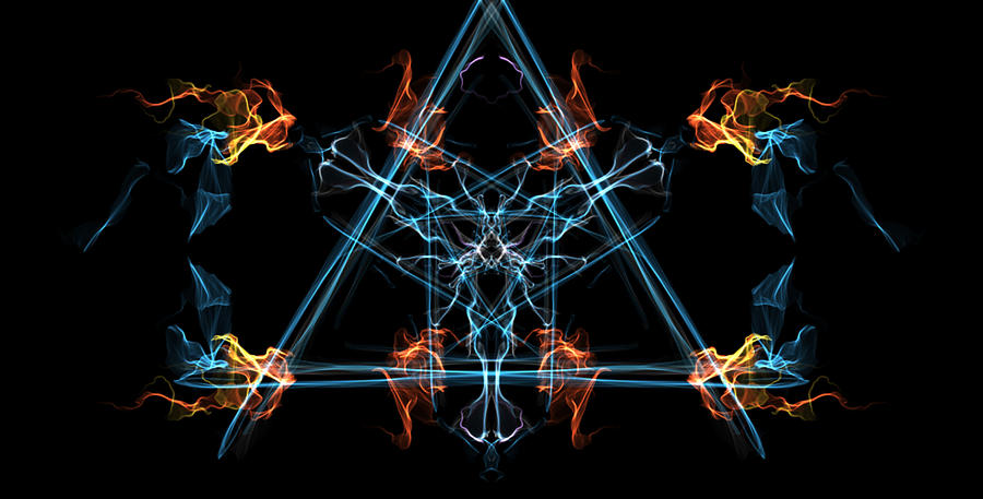 Blue Triangle Digital Art - Alien Fire by David Munoz