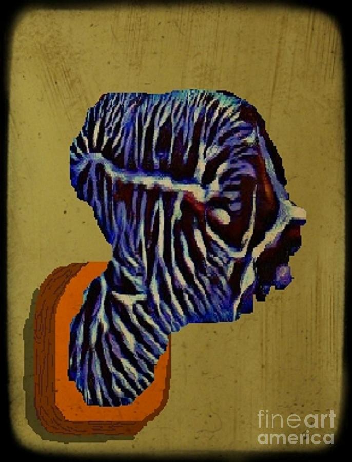 Alien Head Mounted Painting by John Malone - Fine Art America
