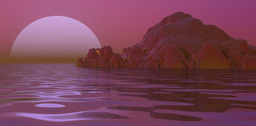 Alien Moonglow Digital Art by Wayne Bonney