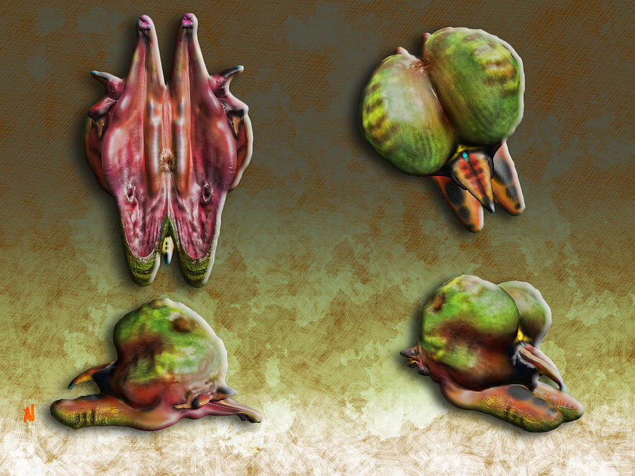 Alien Snail Study 1 Digital Art by Adam Vance