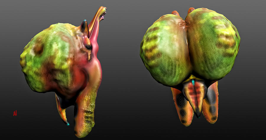 Alien Snail Study 2 Digital Art by Adam Vance