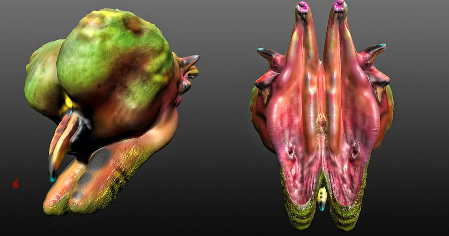 Alien Snail Study 3 Digital Art by Adam Vance