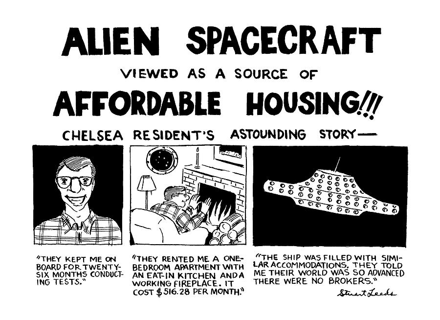 Alien Spacecraft Viewed As A Source Of Affordable Drawing by Stuart Leeds