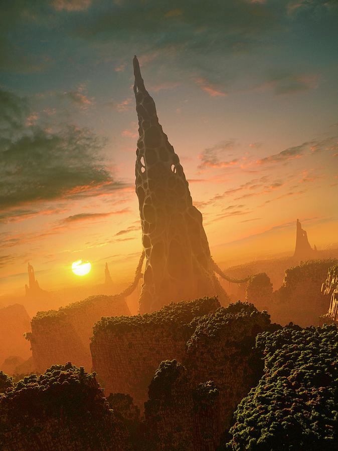 Alien Structures On An Extrasolar Planet Photograph By Mark Garlick ...