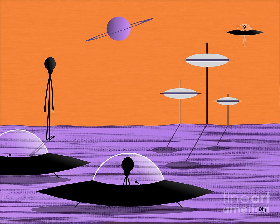 Aliens Orange Sky Digital Art by Donna Mibus Aliens Orange Sky Digital Art by Donna Mibus