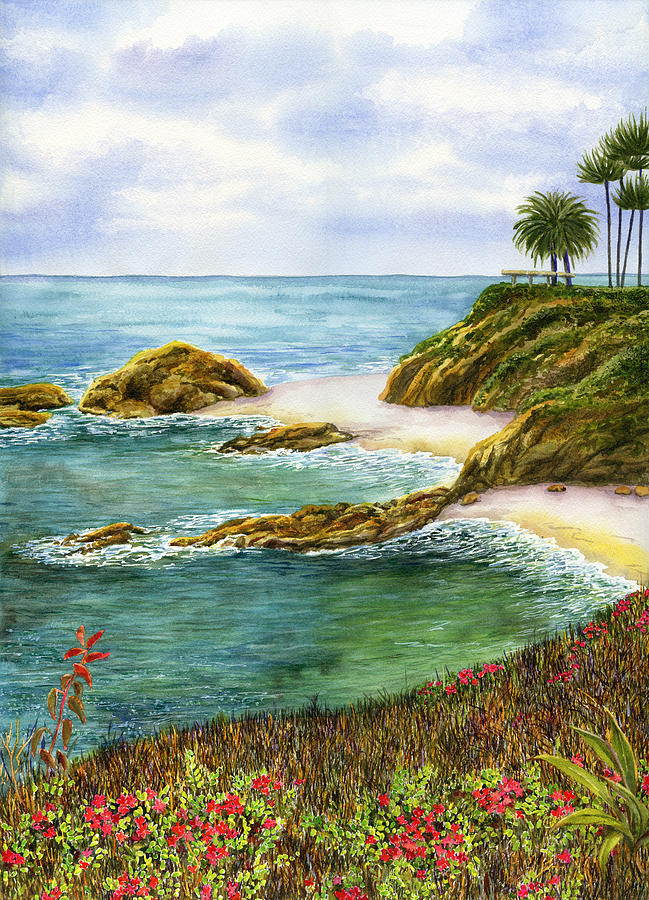 Nature Painting - Aliso Beach by Karen Wright