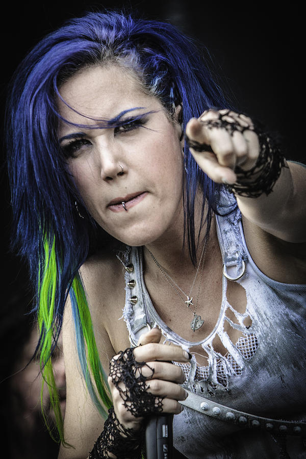 Arch Enemy Photograph - Alissa White-Gluz by Vedran Levi