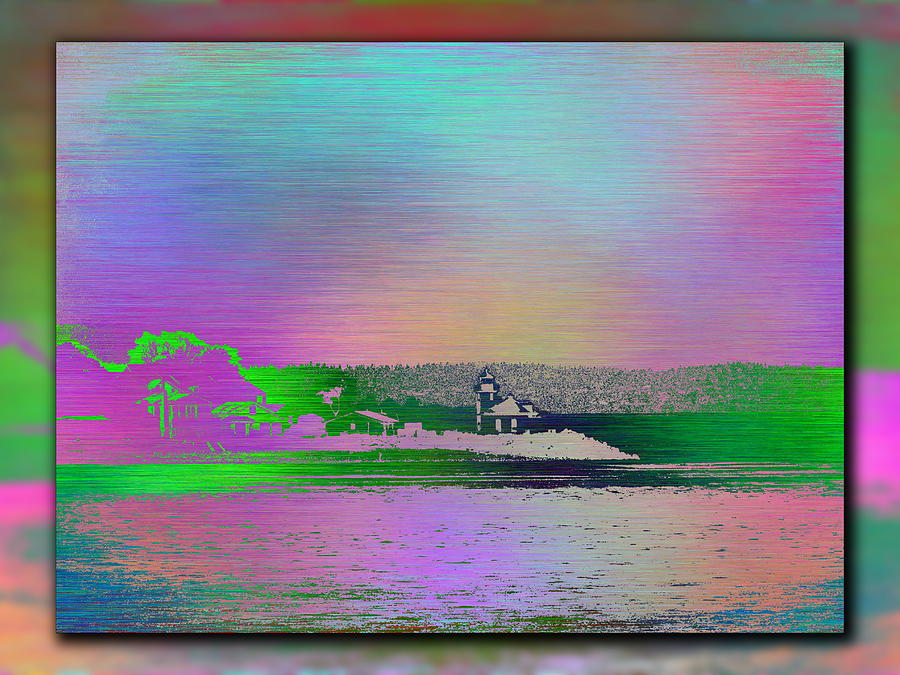 Tim Allen Digital Art - Alki Point Lighthouse 2 by Tim Allen