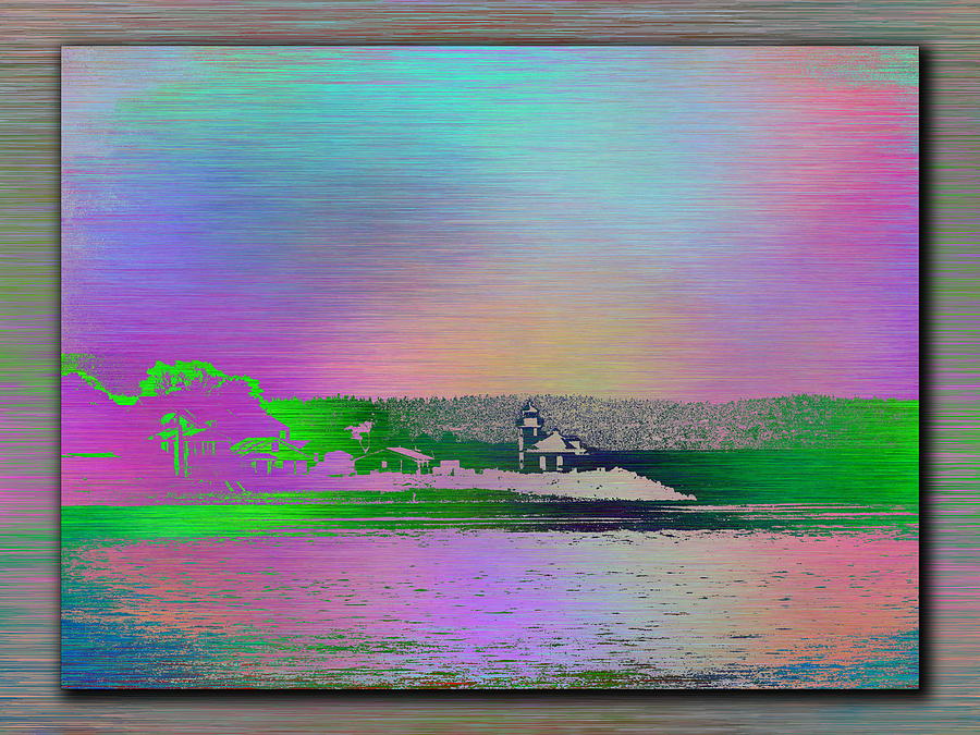 Tim Allen Digital Art - Alki Point Lighthouse 3 by Tim Allen