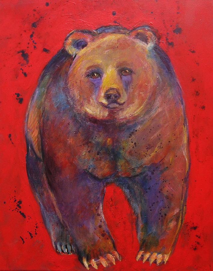 All American Bear Painting by Carol Suzanne Niebuhr