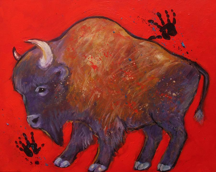 All American Buffalo Painting by Carol Suzanne Niebuhr