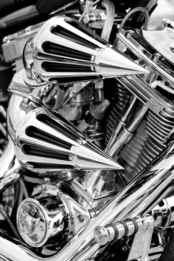 All chrome Chopper Photograph by Paul W Faust -  Impressions of Light