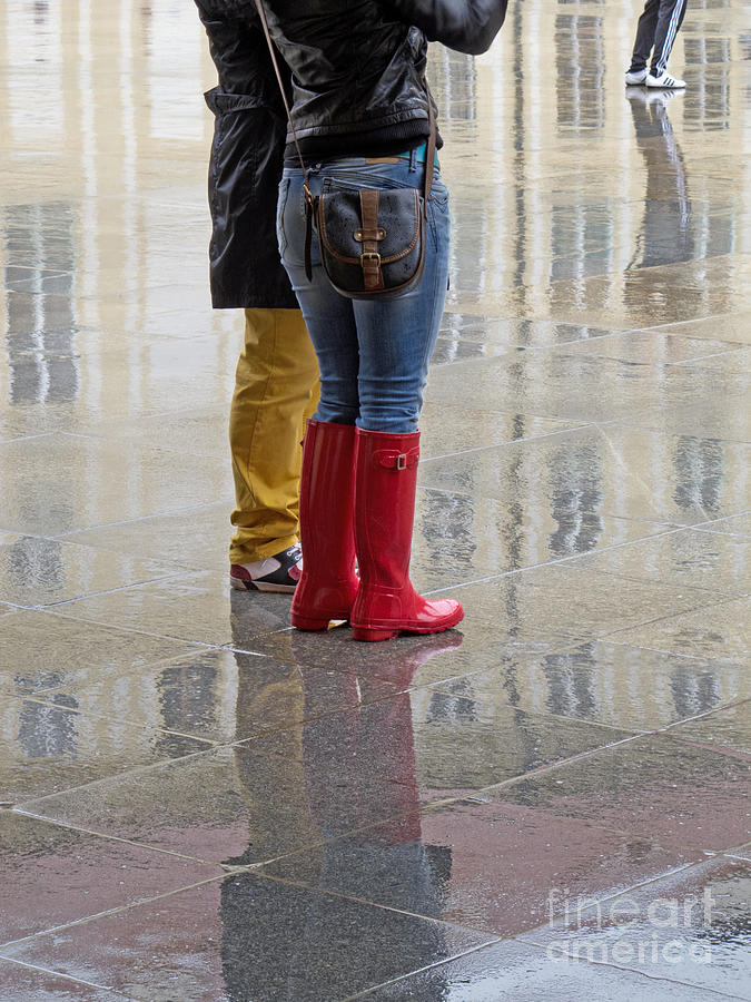 Boot Photograph - All Day Rain by Ann Horn