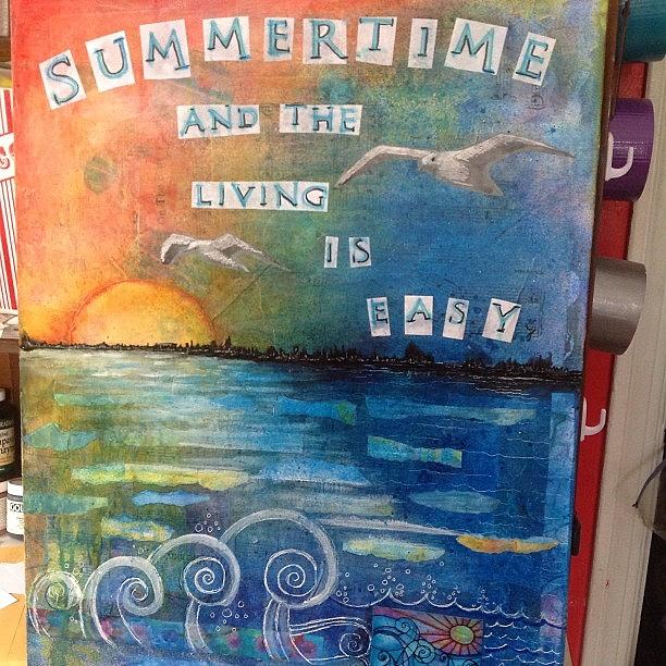 Summer Photograph - All Done. ..i Think #summer #mixedmedia by Robin Mead
