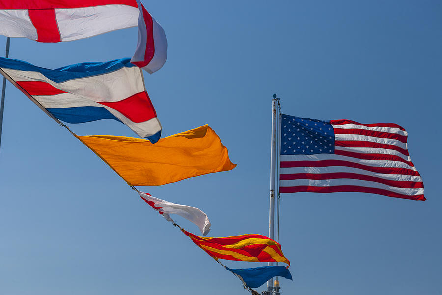 All Flags To Harbor 1 Photograph by Scott Campbell