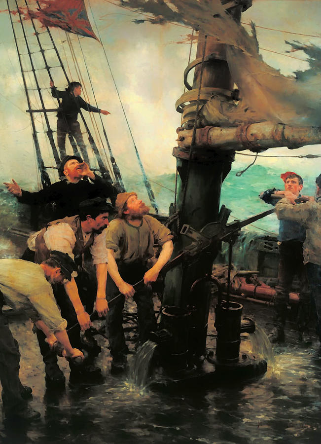 Artistic Painting - All Hands to the Pump by Mountain Dreams