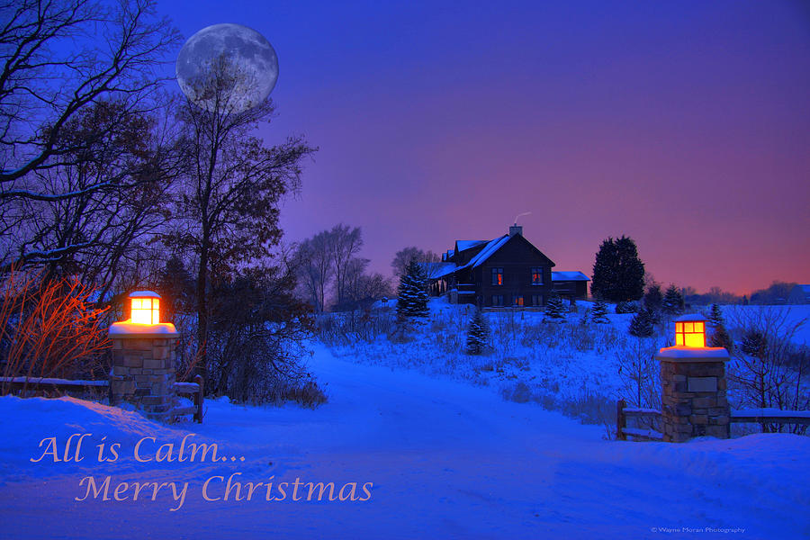 All is Calm Christmas Card Photograph by Wayne Moran
