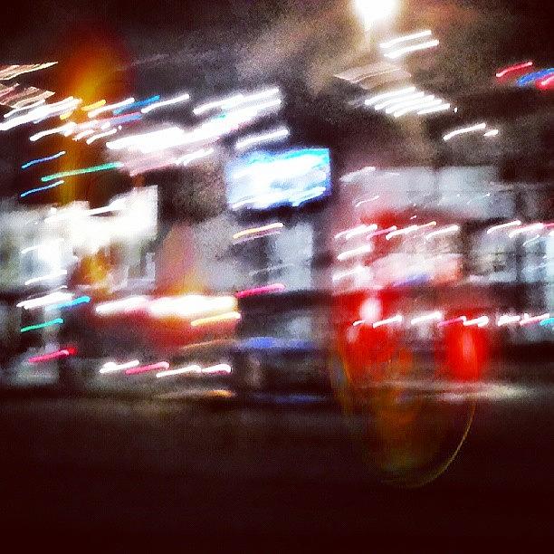Abstract Photograph - All Night Diner. #bluronpurpose #sgn2 by Lydia Gottardi