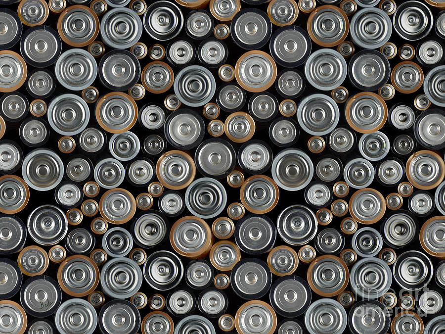 Battery Digital Art - All Positive by Peter Awax