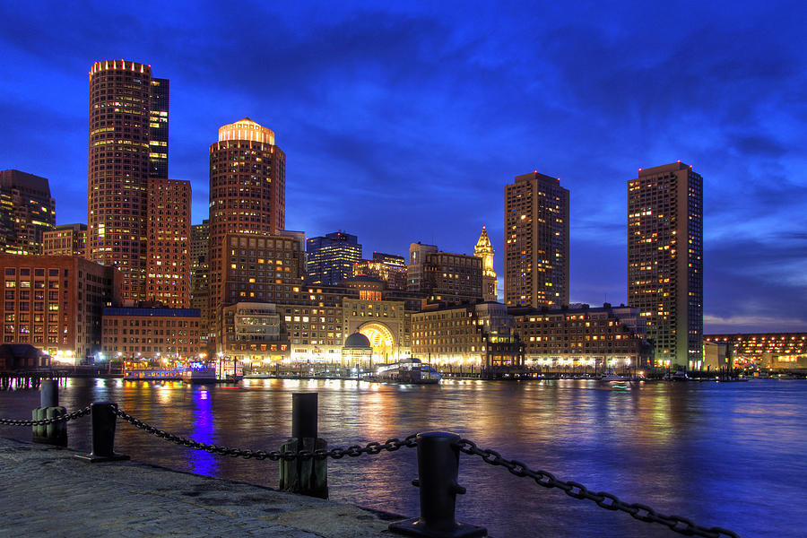 Boston Photograph - All Quiet in Boston Harbor by Joann Vitali