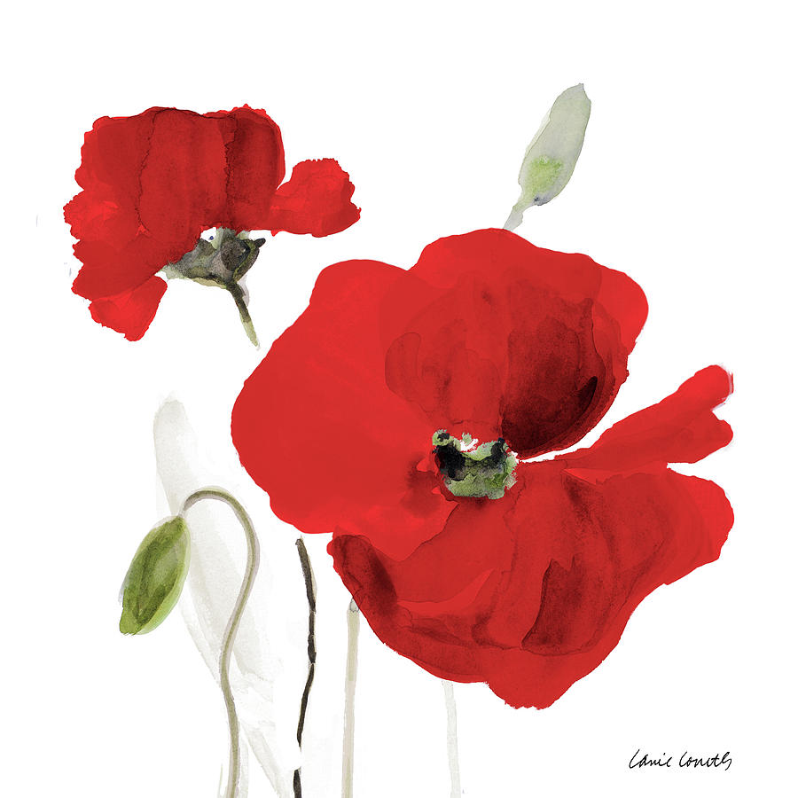 Poppy Painting - All Red Poppies I by Lanie Loreth