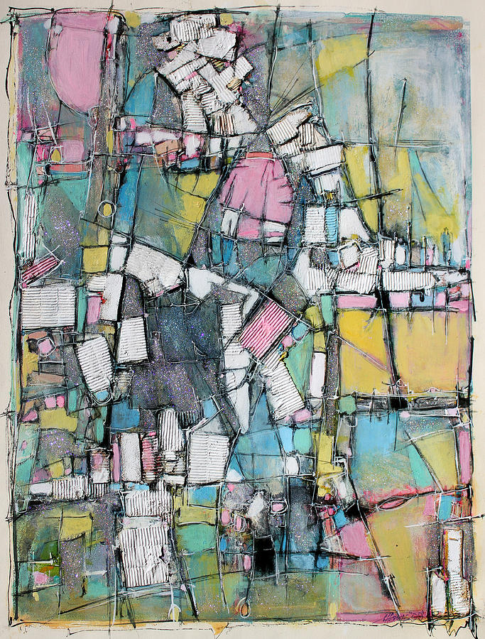 Abstract Expressionist Painting - All Roads Lead Home by Hari Thomas