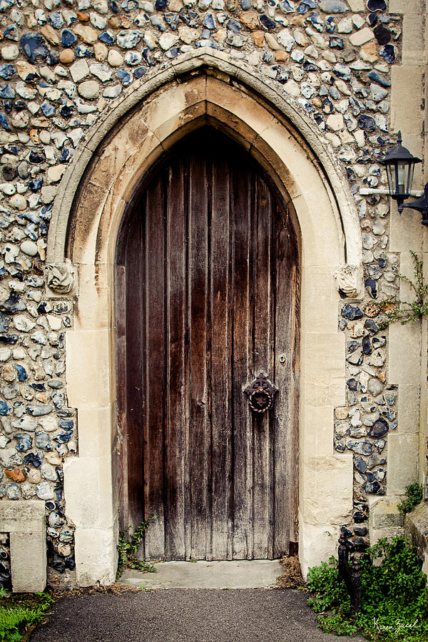 All Saints Church Door Photograph by Karen Varnas