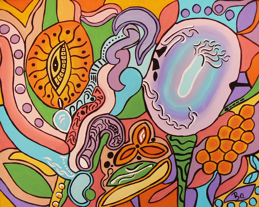 All Seeing Egg Salad Painting by Barbara St Jean