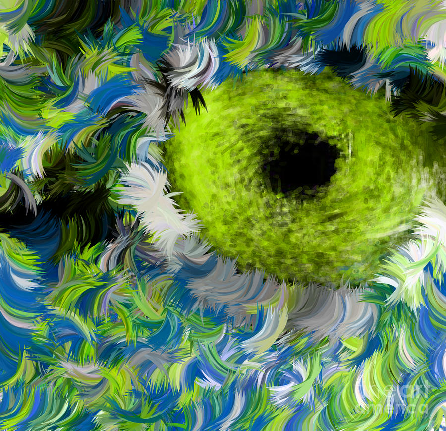 Autism Awareness Digital Art - All Seeing Eye Green by Holley Jacobs