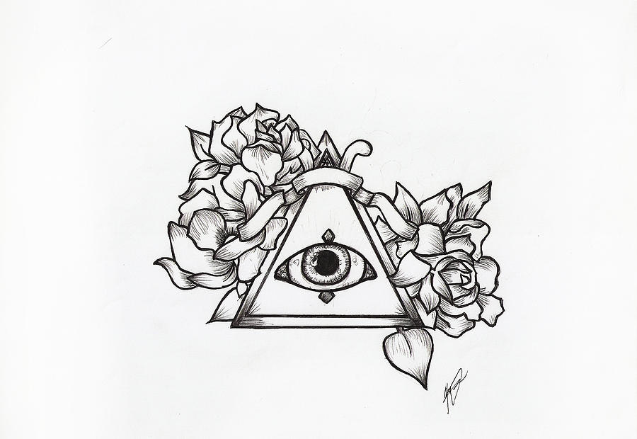 All Seeing Eye Drawing By Kayla Toomey