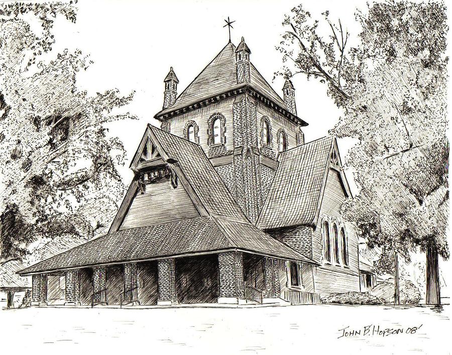 All Souls Church Drawing by John Hopson | Fine Art America